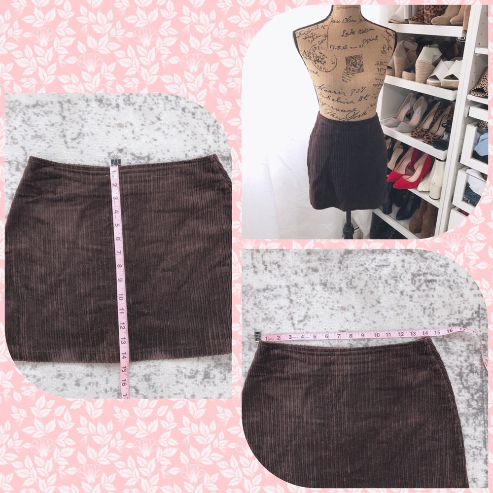 🤩 Brown corduroy mini skirt